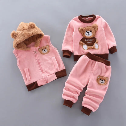 Design features and details on the baby bear hooded tracksuit and jacket set - view 24