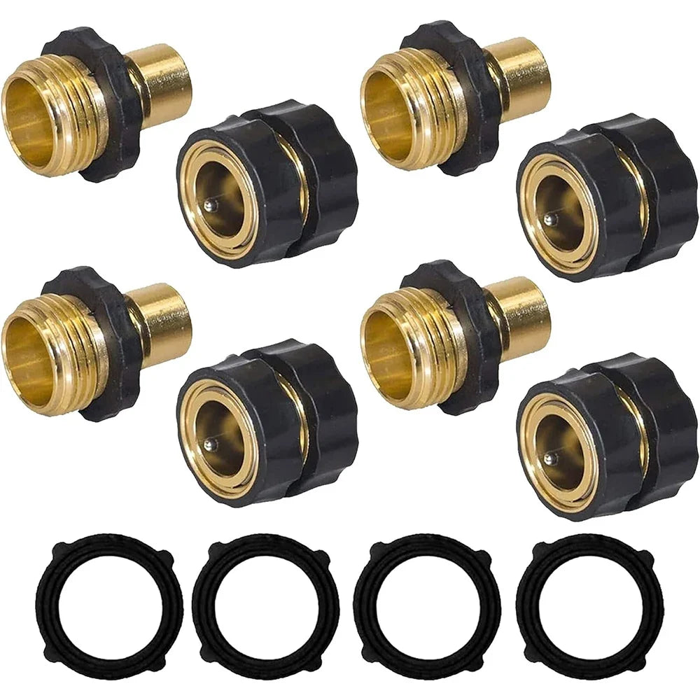 Garden Hose Quick Connector Set Male and Female Fittings with O Rings Leak Free Quick Connectors Spring 2026 Garden Upgrade