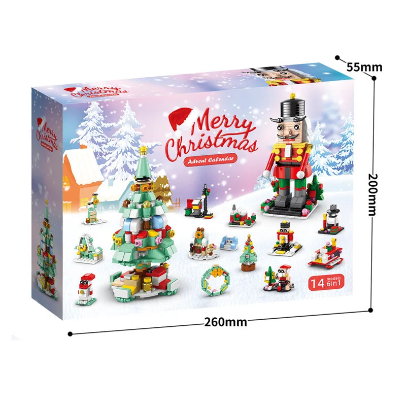Christmas Building Blocks Advent Calendar DIY Kit Kids