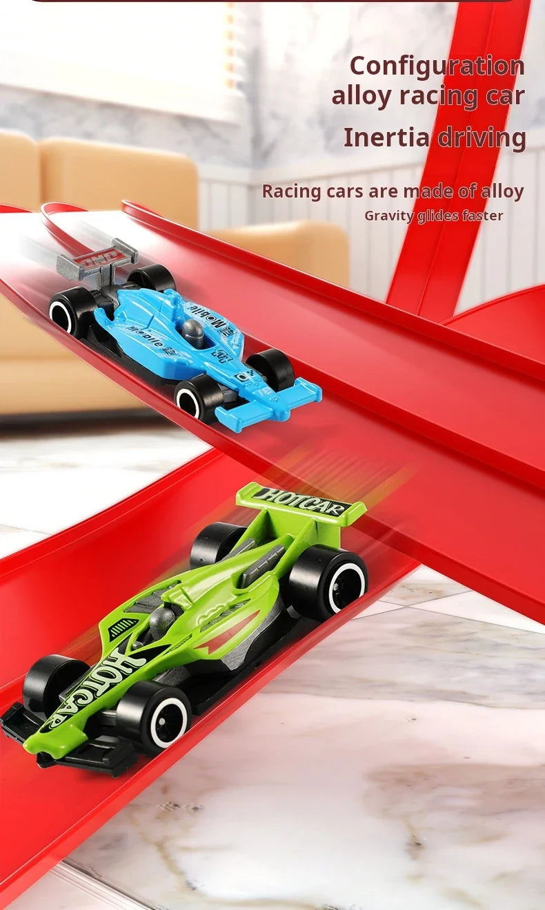 Flexible DIY Double Race Track Set Compatible 1/64 Cars – Kids Ramp Toy Back to School 2026