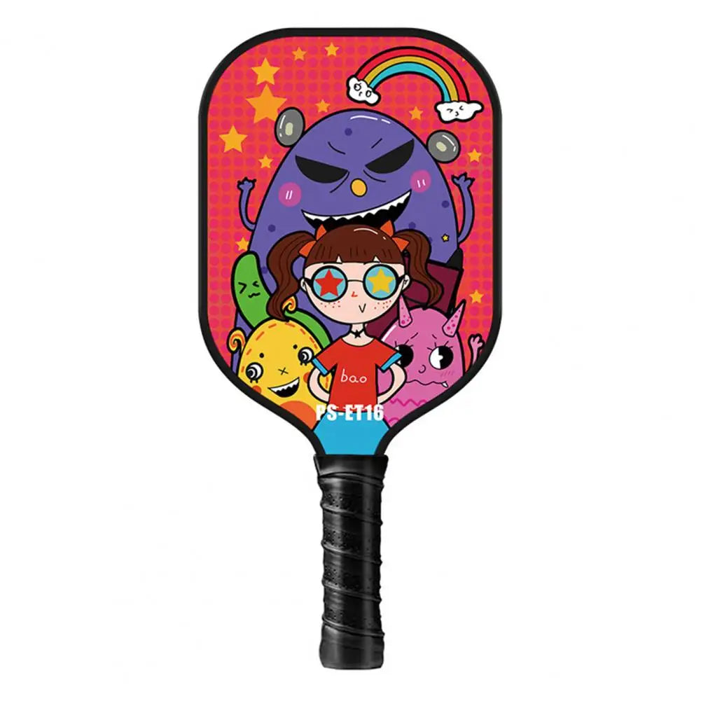 Variant image for Lightweight Children's Pickleball Paddle Set with Cartoon Print, 2 Balls, Ideal for Kids Under 16, Durable Fiberglass, 180g-1