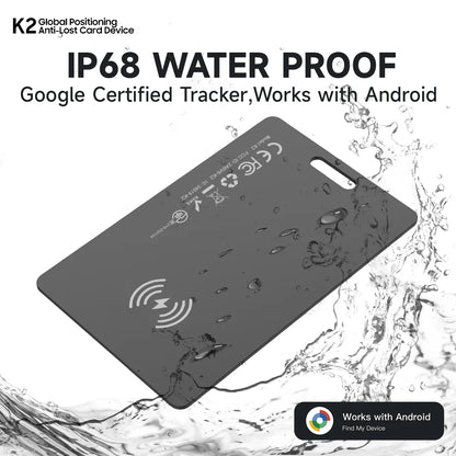Smart Wallet Tracker Card IP68 Waterproof – Wireless Rechargeable Android Item Locator 2026