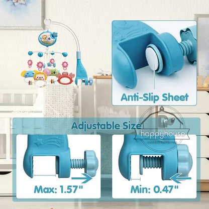 Musical Baby Mobile Projection Remote Newborn Sensory Toys