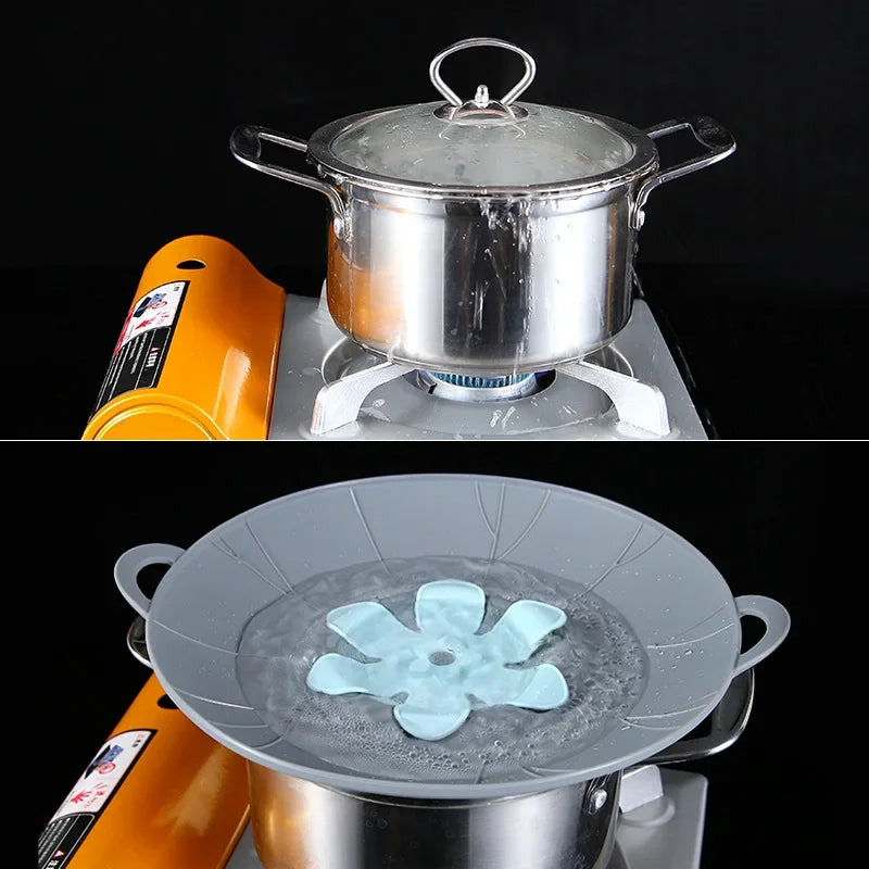 Silicone Pot Lid Spill Stopper Universal Anti Overflow Cover Kitchen Gadget Fall 2025 Keeps Stovetop Clean