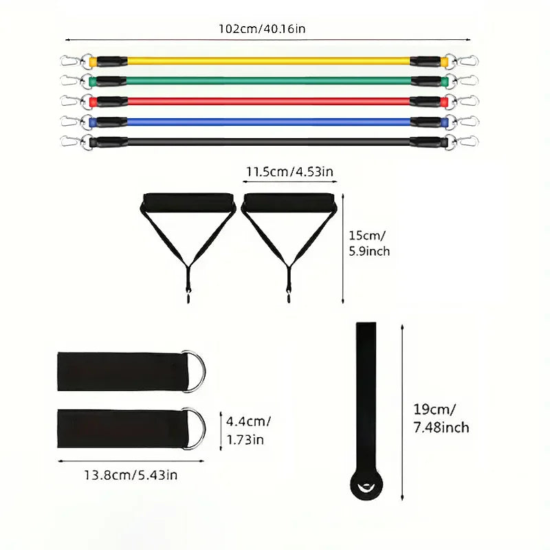 Lightweight Fitness Equipment - Portable Resistance Bands for Exercise, Bodybuilding & Weight Loss