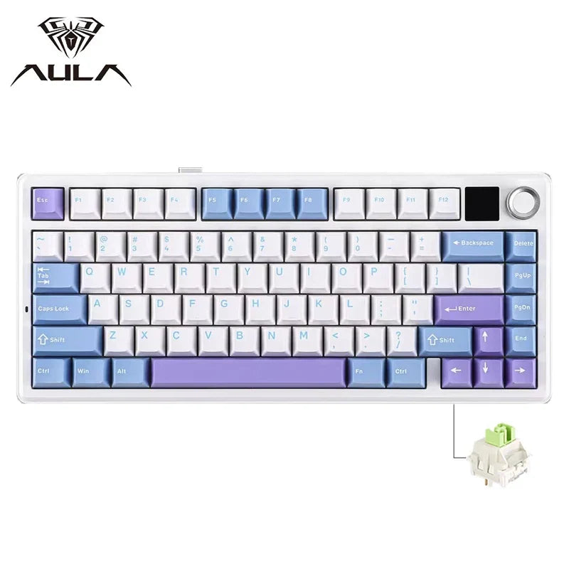 Gaming Mechanical Keyboard 75% Hot Swap RGB TFT Wireless