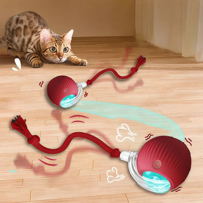 Automatic Rolling Ball Cat Toy - Interactive Mouse Imitation for Cat Training