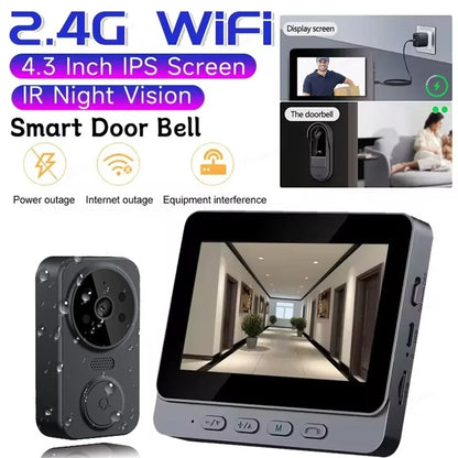 Wireless Video Doorbell Bundle Smart Security Kit With Night Vision 2.4G WiFi Cloud Storage Spring 2026