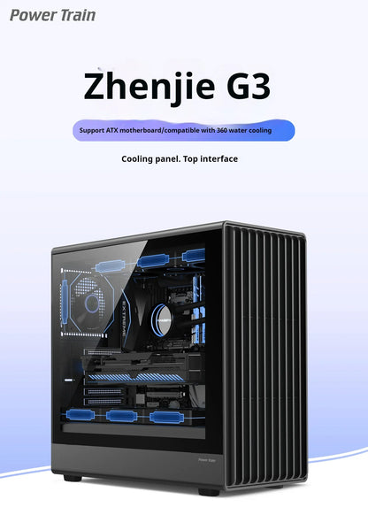 PC Case Glass Side ATX M ATX ITX Support 360mm Radiator