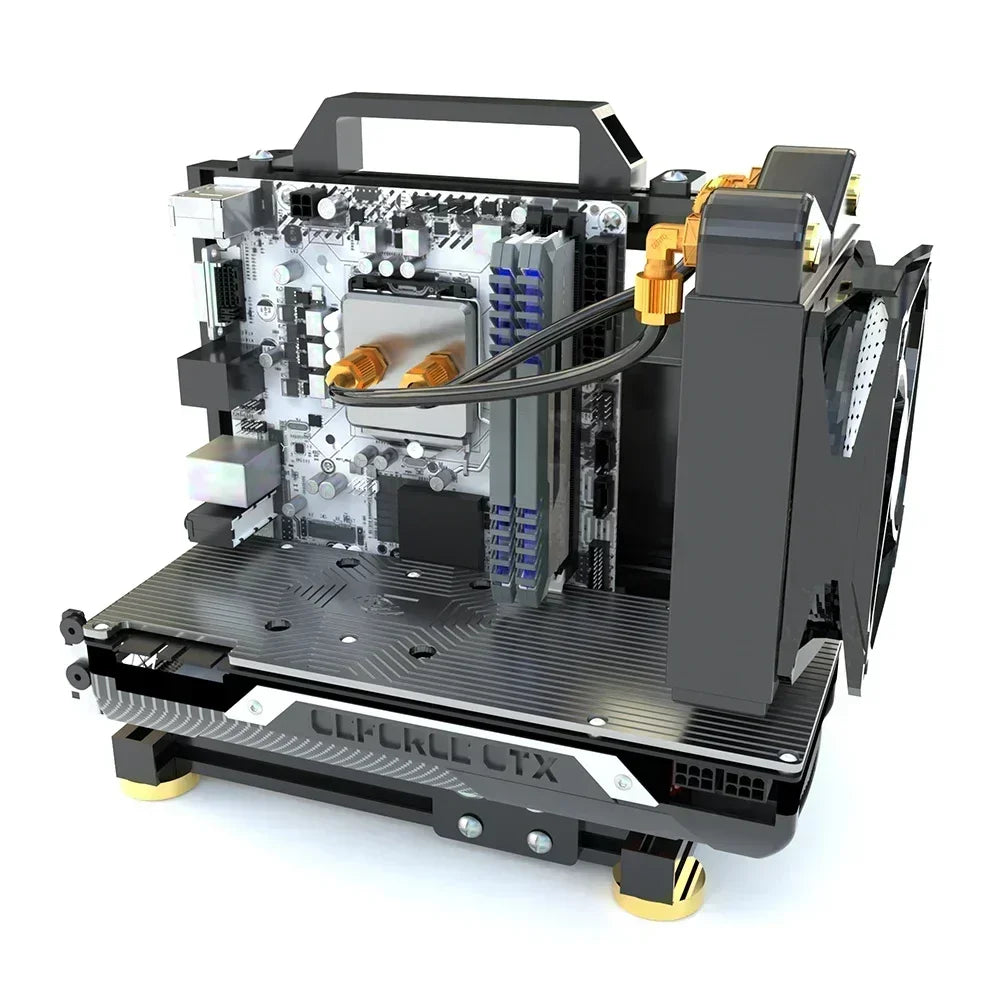 Open Frame ATX PC Case Rack Modular Water Air Cooling