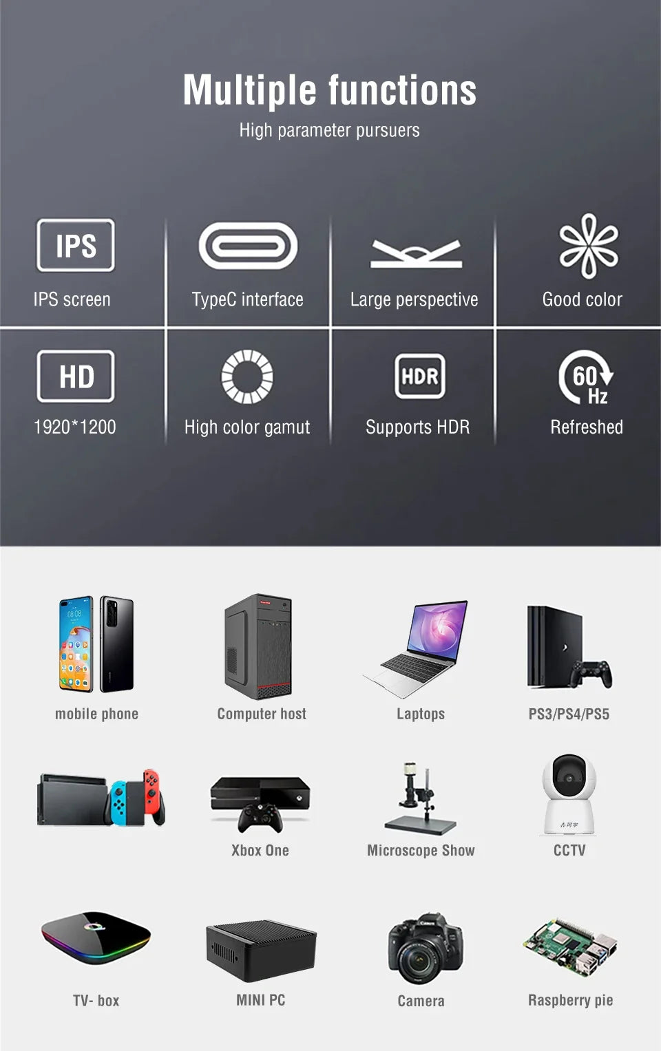 Portable Monitor 14.1 Inch Touch IPS HDR10 Second Screen