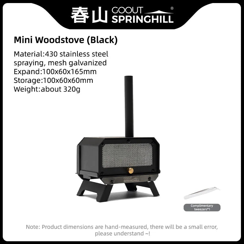 Portable Wood Stove Foldable Stainless Steel Mini Camping Incense Burner Fall 2025 Mosquito Control And Tabletop Aroma