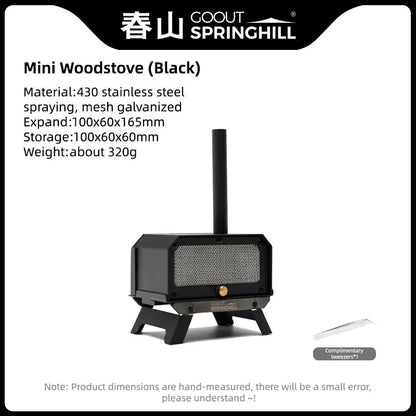 Portable Wood Stove Foldable Stainless Steel Mini Camping Incense Burner Fall 2025 Mosquito Control And Tabletop Aroma