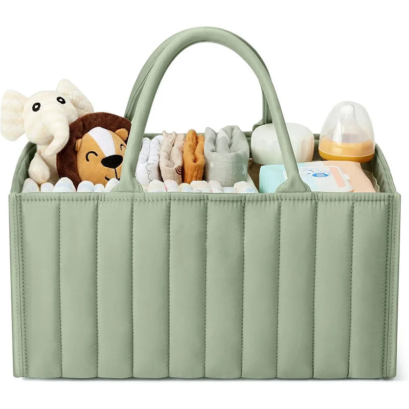 Diaper Organizer Portable Foldable Caddy Tote Fall 2025 High Capacity No Zipper Quick Access Baby Care