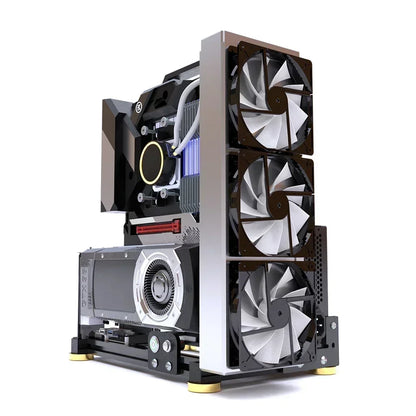 Open Frame ATX PC Case Rack Modular Water Air Cooling