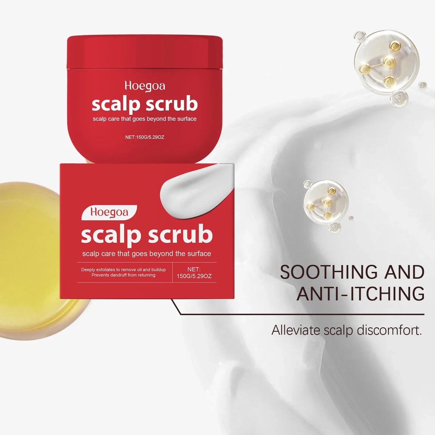 Scalp Scrub Exfoliating Shampoo Anti-Dandruff Deep Cleansing Nourishing All Hair Types