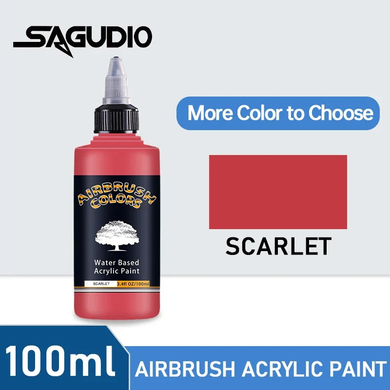 Airbrush Acrylic Paint Matte Inks Water Based Easy to Clean 32 Color Set 100ml Bottles For Model Hobby TikTok Viral Craft Trend 2026