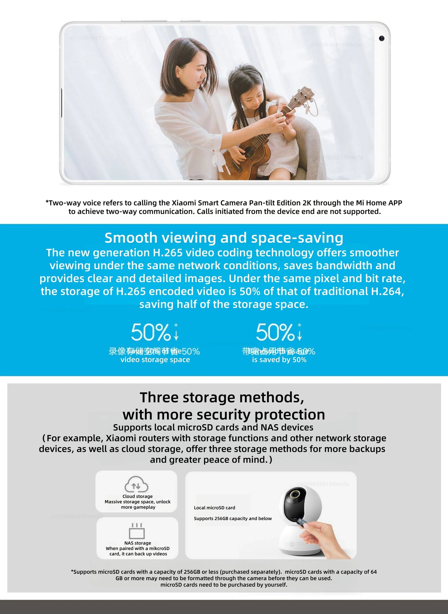 Smart Home Security Camera 2K PTZ 3MP Night Vision AI