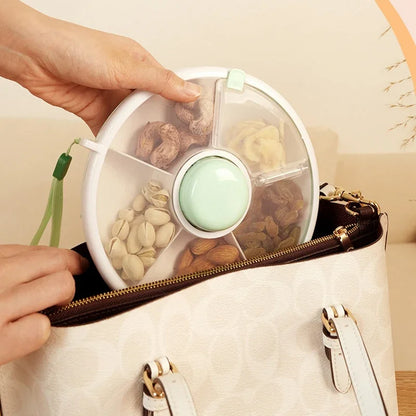 Snack Container Rotating Moisture Proof Organizer Spinner Back To School 2025 Portable Freshness