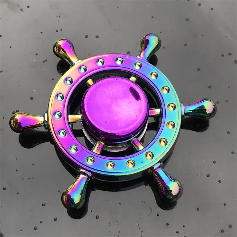 Fidget Spinner Metal Toy Rainbow Spinner R118 60mm Stress Relief for Adults and Kids