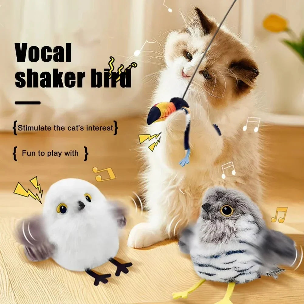 Cat Toy Vibrating Claw Activated Plush Motion Toy Holiday Gift Fall 2025 Interactive Indoor Hunting
