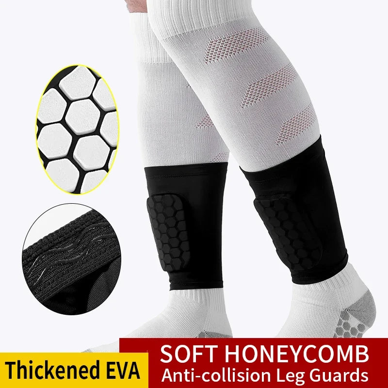 Football Shin Guard Sleeve Covers - Lightweight Elastic Protective Leg Sleeves for Men Women and Teens