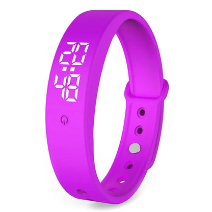 Smart Bracelet Silicone Band Fitness Tracker Waterproof Body Temperature Monitor Vibration Alarm Spring 2026 Trend
