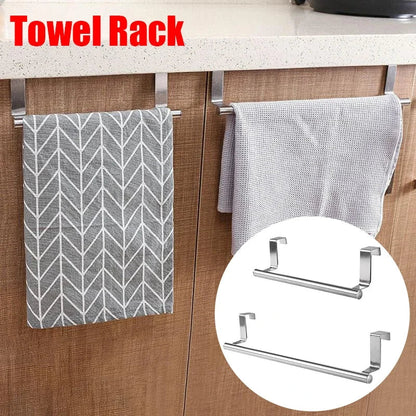 Stainless Steel Towel Rack Organizer - 3PCS Home Organizers for Bathroom & Kitchen, Wall Mounted