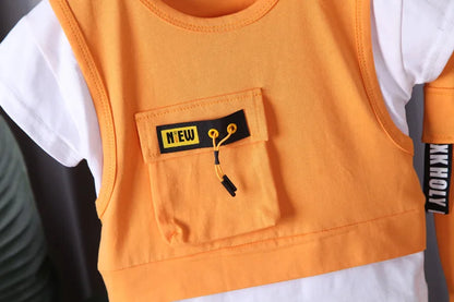 Styling option for boys summer casual t-shirt & shorts set