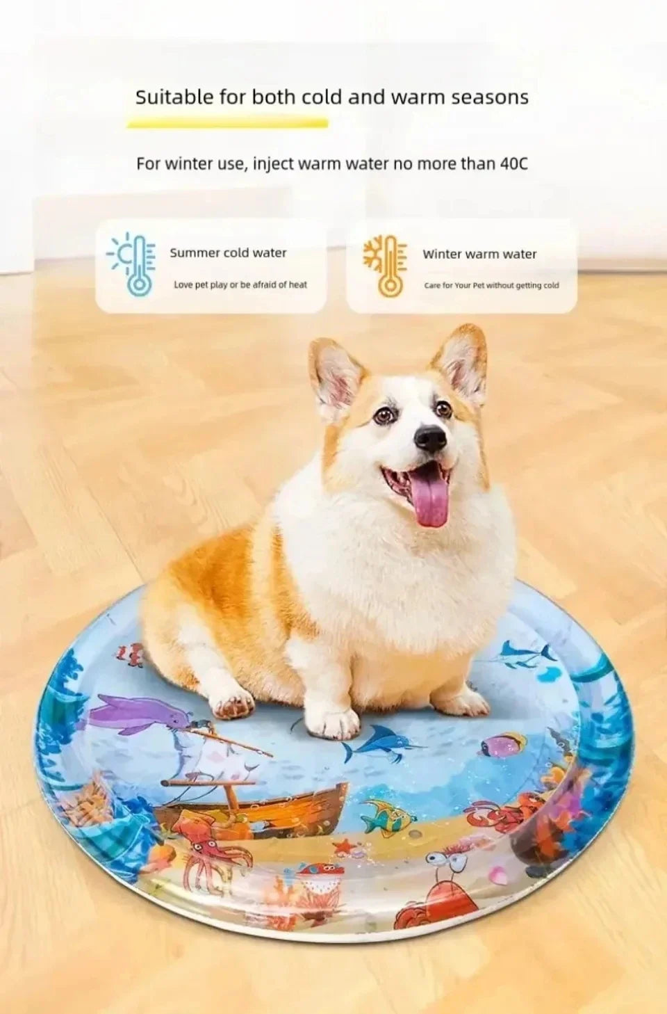Cat Sensory Water Play Mat – Thickened PVC Cooling Lick Pad Summer Pet Enrichment Accessory 2026