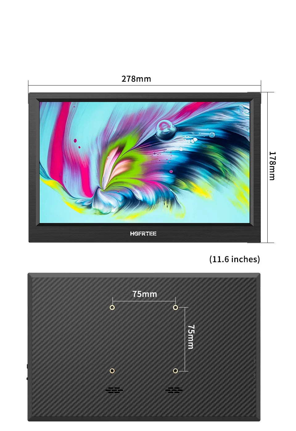 Portable Monitor 11.6 Inch HDMI Gaming Second Screen
