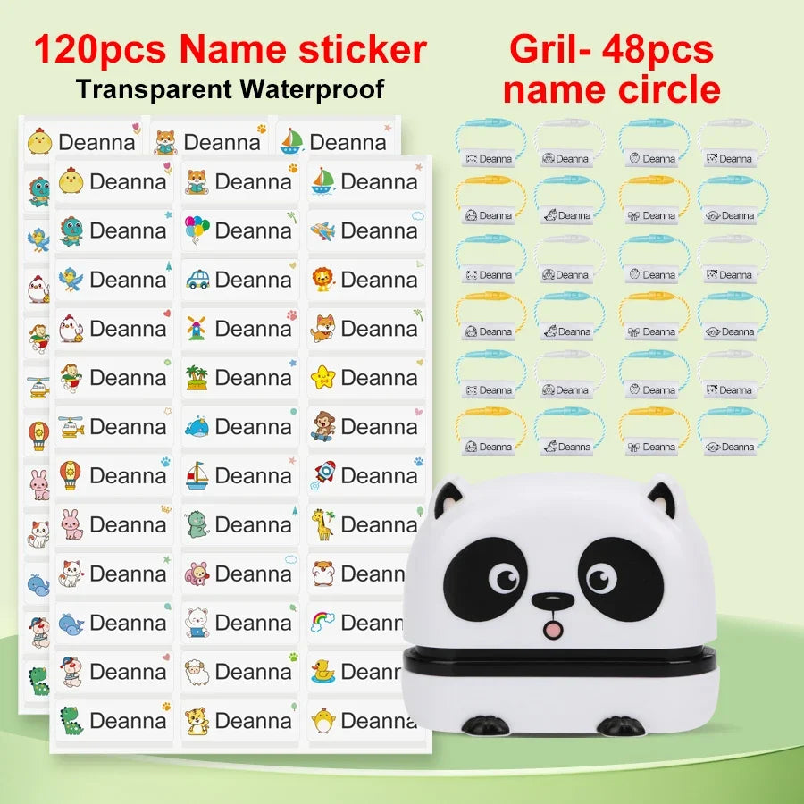 Customized Name Stamp Set - Engraved Waterproof Baby Name Seal, Perfect Kindergarten Gift