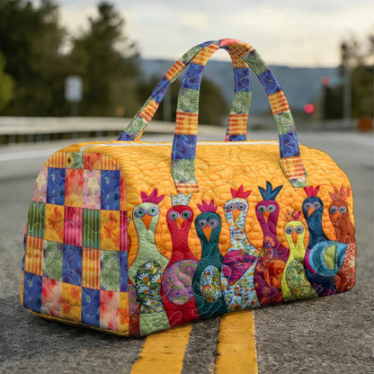 Lightweight women's travel tote bag - quilted, 3D-printed fabric, for travel, beach, camping