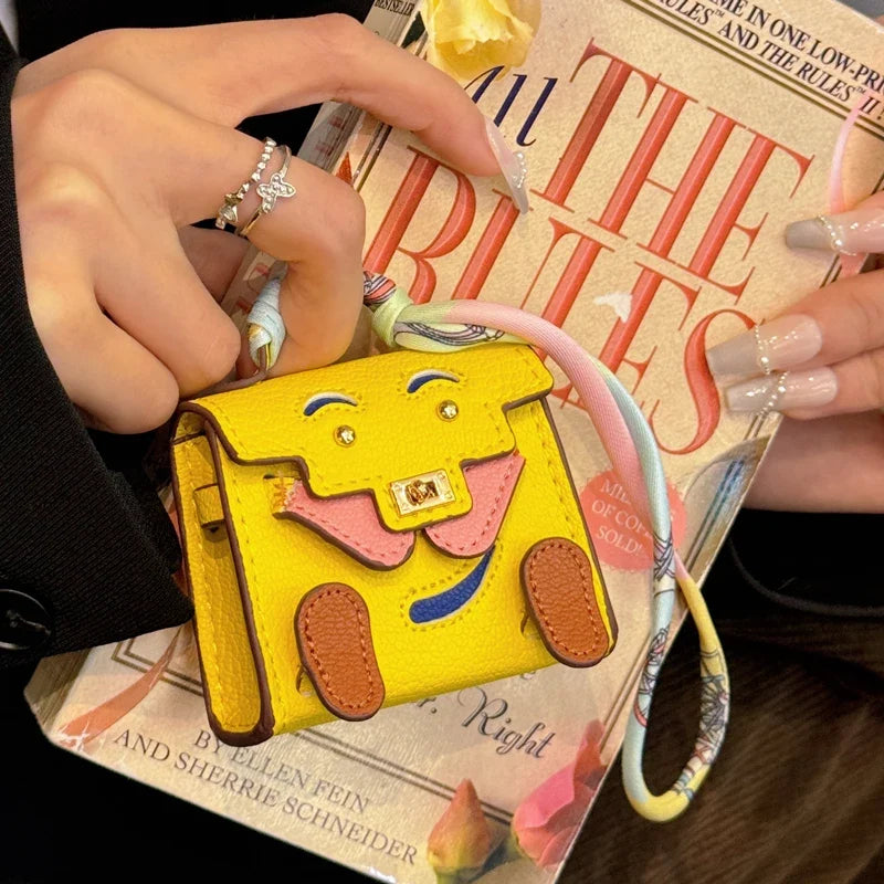 1+1 Free Birkin Inspired Mini Hand Bag - Tiny PU Leather Bag Charm