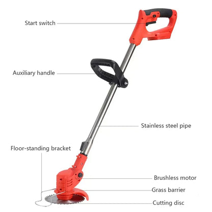 Cordless Grass Trimmer Brushless Motor Handheld Telescopic Garden Tool Spring 2025 Lightweight Edging