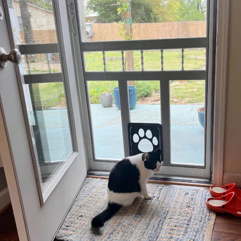 Pet Door Lockable Magnetic Screen Flap Panel Universal Door Gate Window Pet Entry Spring 2025 Easy Install Secure