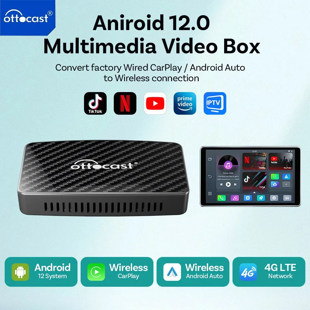 CarPlay Box Wireless AI Car Adapter Built In YouTube Netflix Android Auto 5G WiFi Fall 2025 For Most Cars