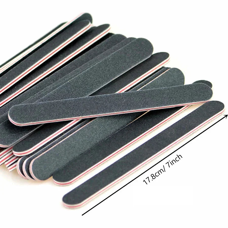 Nail Files 5 Piece Emery Board Set Back to School 2026 Sandpaper Nail File Kit DIY Manicure