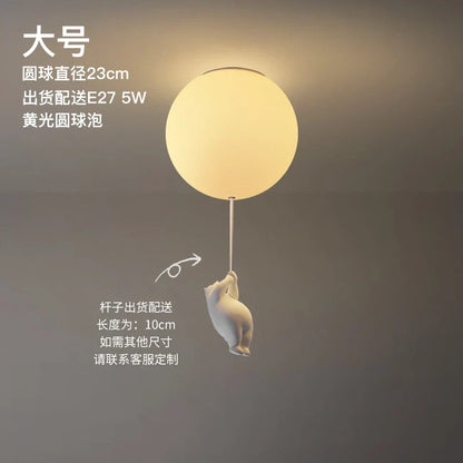 LED Ceiling Light Warm Cartoon Bear Design Kids Bedroom Ceiling Lamp Fall 2025 Cozy Nightlight Decor