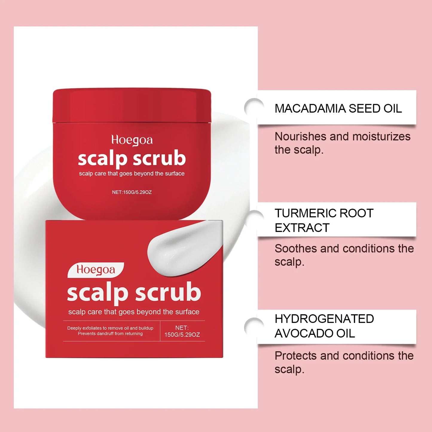 Scalp Scrub Exfoliating Shampoo Anti-Dandruff Deep Cleansing Nourishing All Hair Types