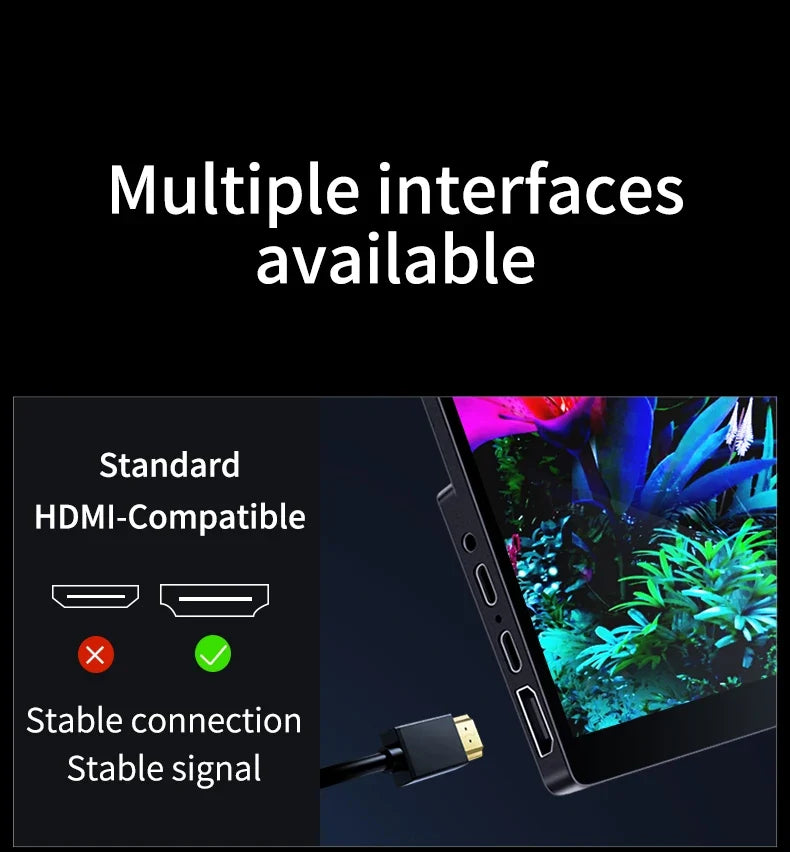 OLED 13.3 Portable Monitor Metal Frame Travel Display