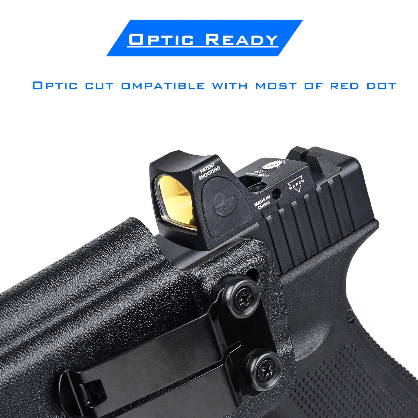 IWB Kydex Holster - TLR-8 Light Compatible, Inside Waistband Concealed Carry, 19 19X 23 25 32 44 45 Compatible