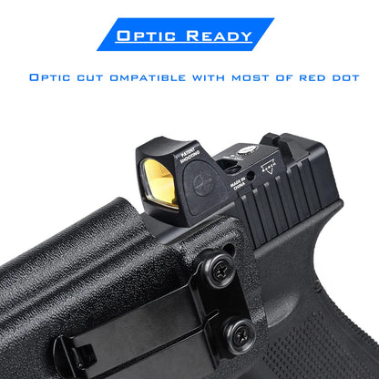 IWB Kydex Holster - TLR-8 Light Compatible, Inside Waistband Concealed Carry, 19 19X 23 25 32 44 45 Compatible