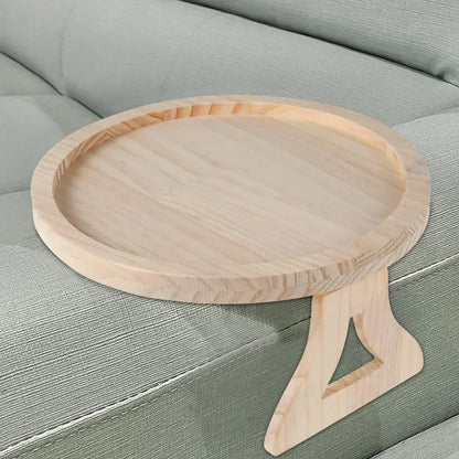 Bamboo Sofa Arm Tray Portable Couch Armrest Snack Holder