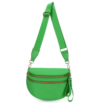 Casual women's checkered fanny pack – large capacity bum bag, adjustable crossbody mommy travel bag
