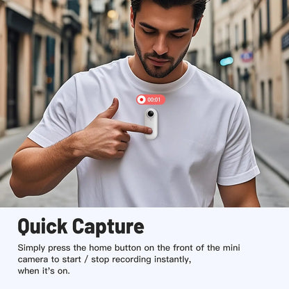 1080P Small WiFi Mini Pocket Action Camera - Portable Sports Video Recorder for Kids, Hands-Free, Body Worn