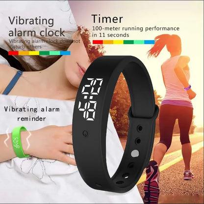 Smart Bracelet Silicone Band Fitness Tracker Waterproof Body Temperature Monitor Vibration Alarm Spring 2026 Trend