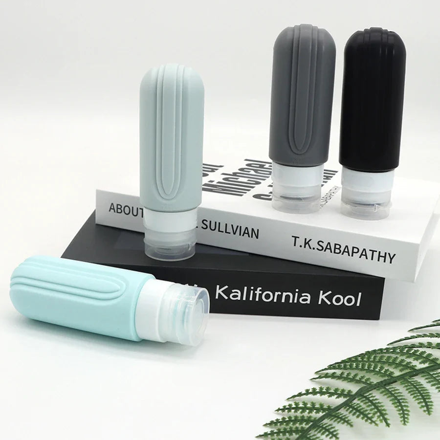 Silicone Travel Bottles Set Leakproof Refillable Squeeze Containers For Shampoo Conditioner Lotion 90ml
