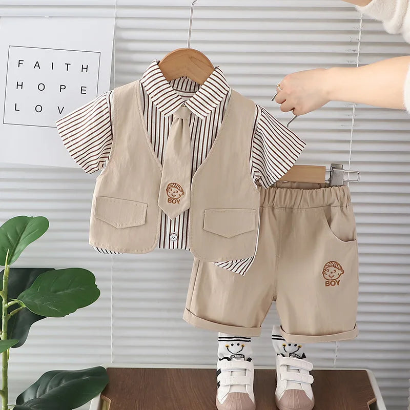 Boys casual summer t-shirt and shorts outfit
