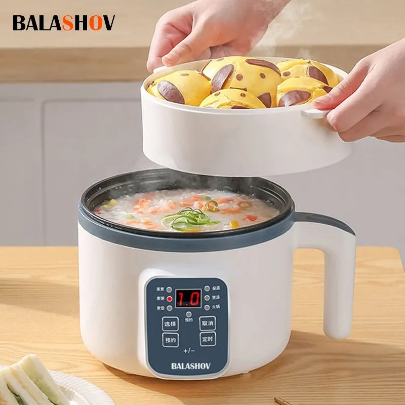 Electric Rice Cooker Smart Multi Cooker Home Kitchen Appliance Fall 2025 Nonstick Inner Pot Timer Easy Cleanup
